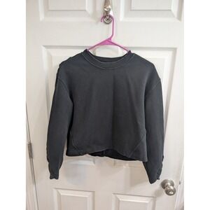 Lululemon Braided Sleeve Sweatshirt Womens Black - Size 6